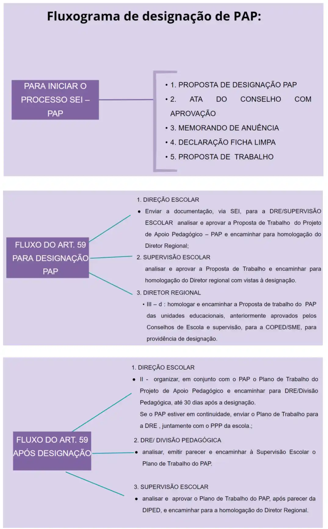 fluxograma designacao pap